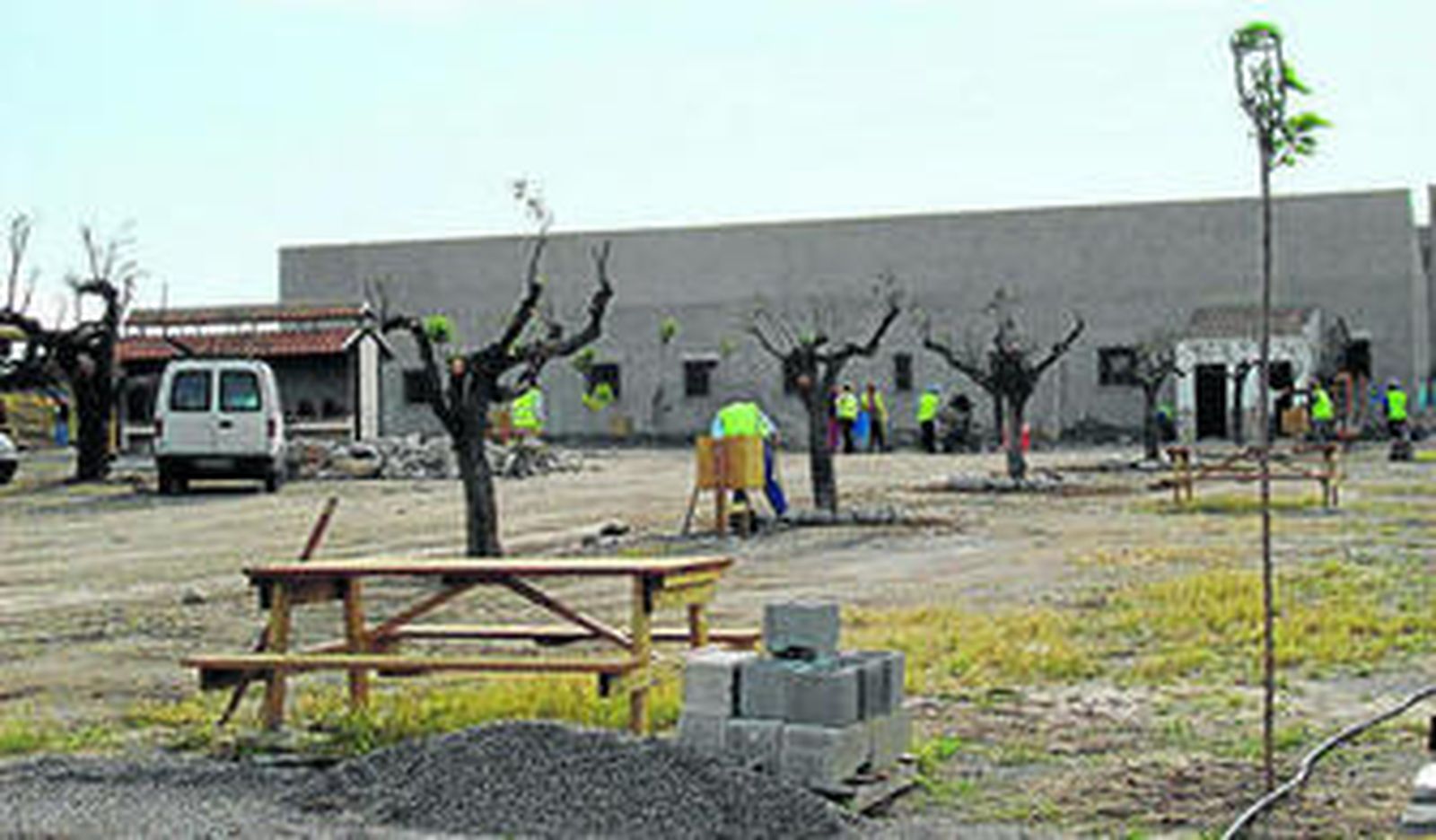 Imagen de la marcha de las obras del merendero.