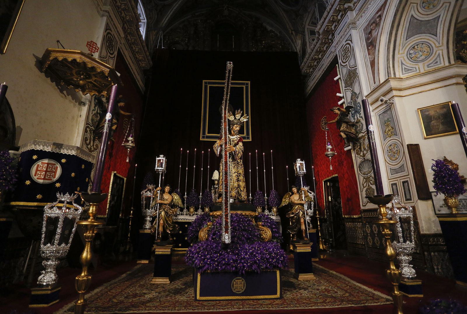 La imagen de Nuestro Padre Jesús Nazareno expuesto ayer a la veneración en San Antonio Abad.