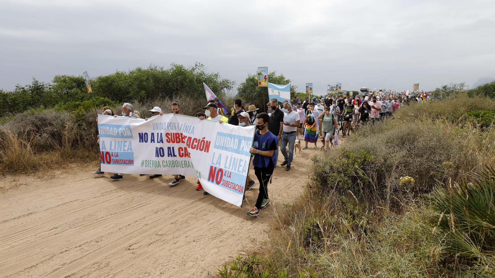 Las fotos de la manifestación contra la ubicación de la subestación eléctrica