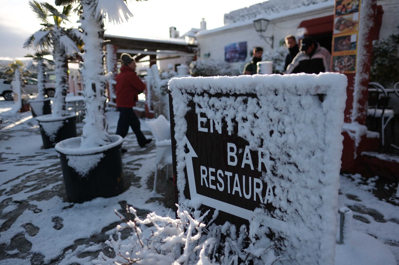 La nieve tiñe de blanco la Serranía de Ronda