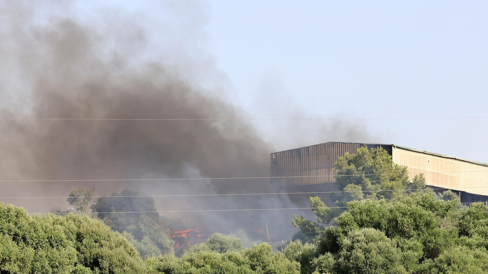 Imágenes del incendio en la planta de Las Calandrias en Jerez