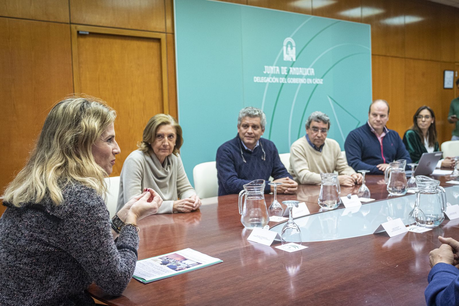 Ana Mestre, durante su reunión con los centros concertados.