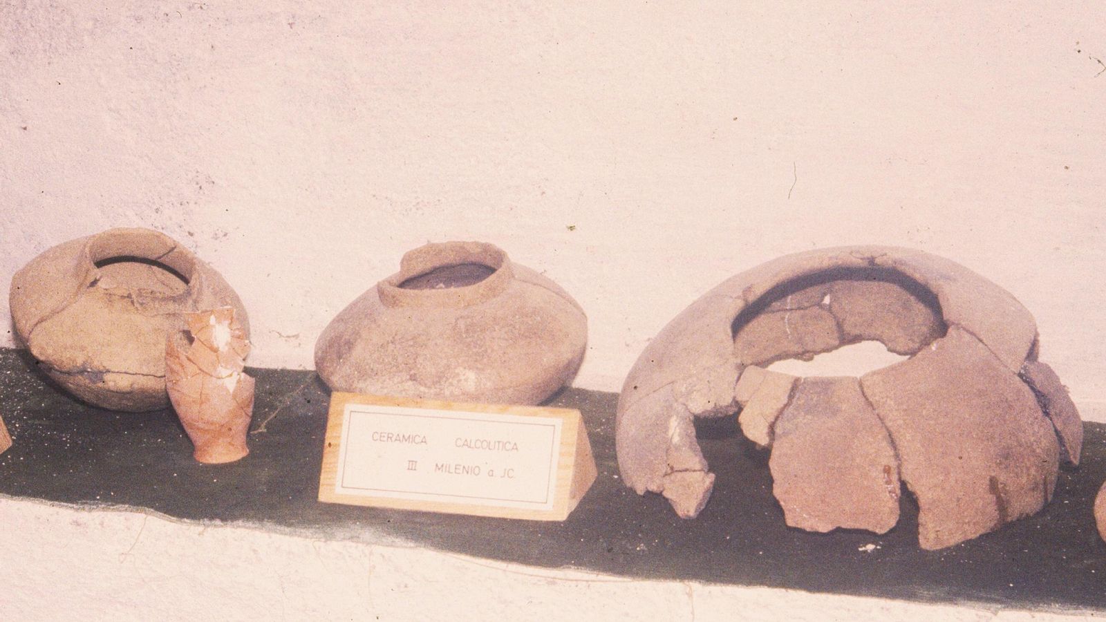 Cerámica calcolítica en el Museo de la Isla. Cerámica calcolítica en el Museo de la Isla.