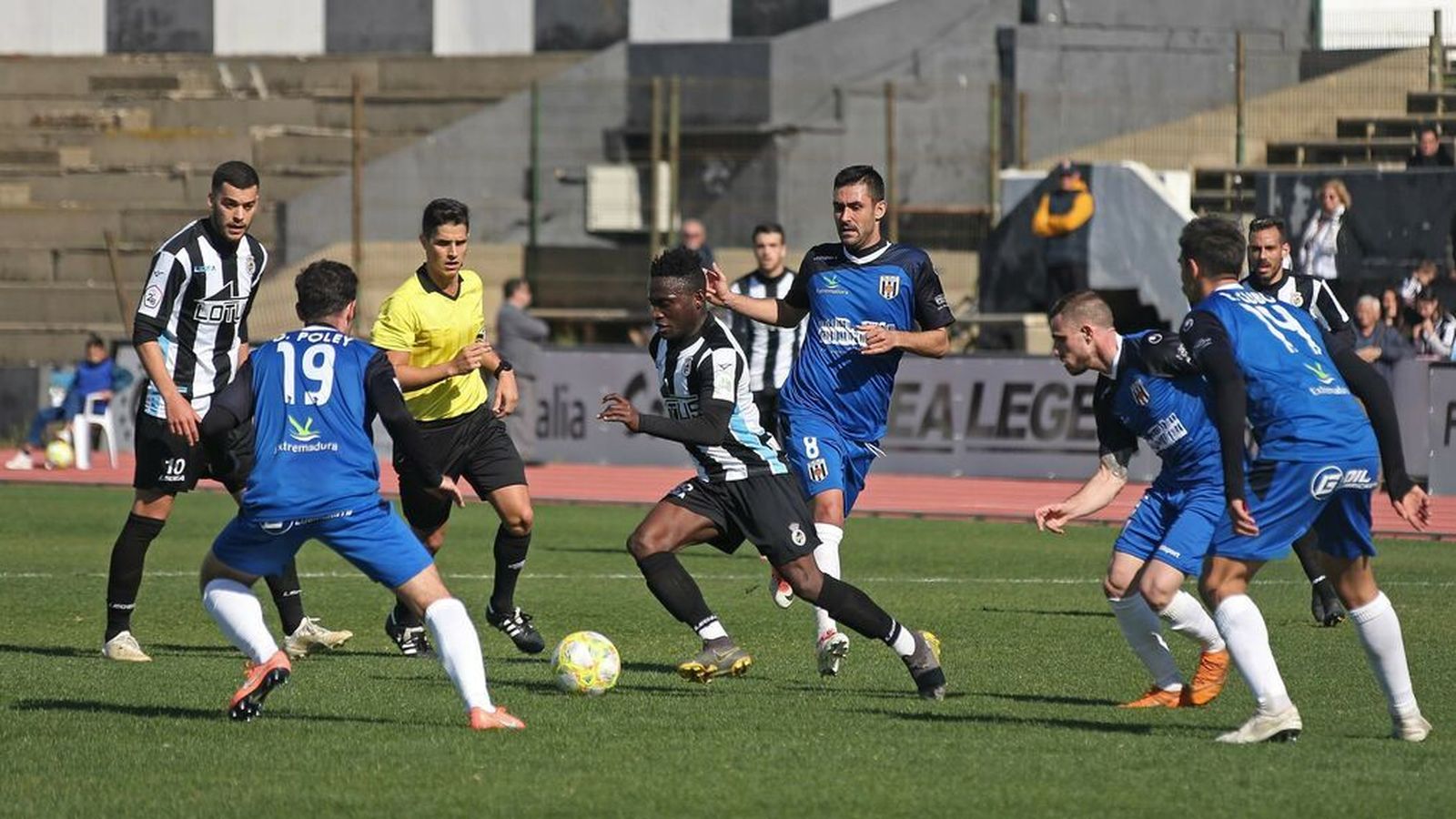 Lucena Perdomo, durante el Balona-Mérida de enero de 2020