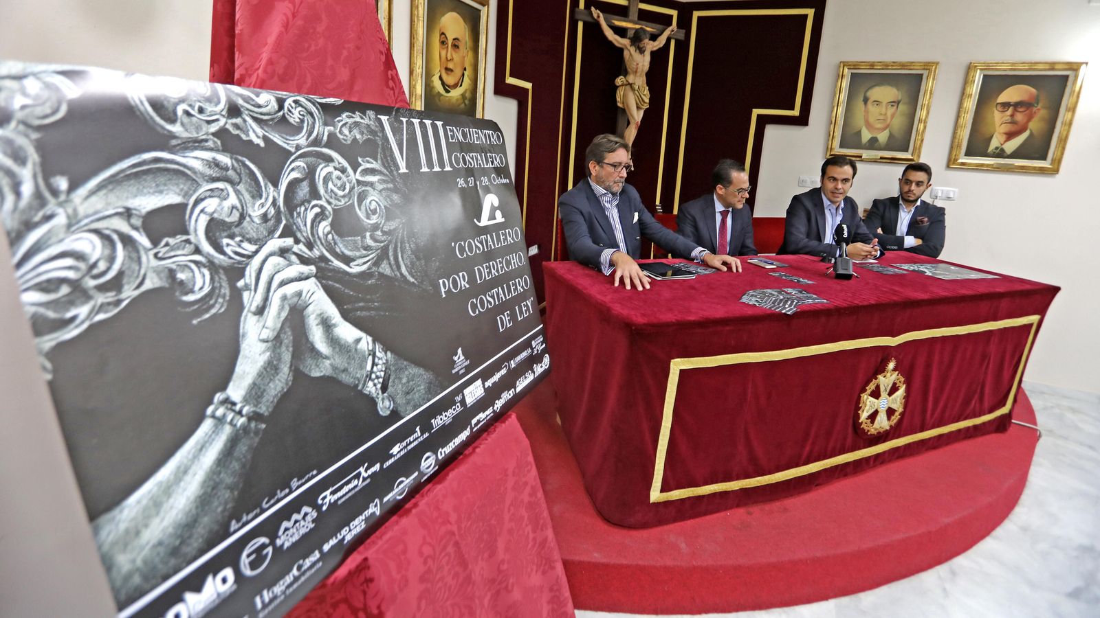 Un momento de la presentación del encuentro de costaleros que tendrá lugar en Jerez.