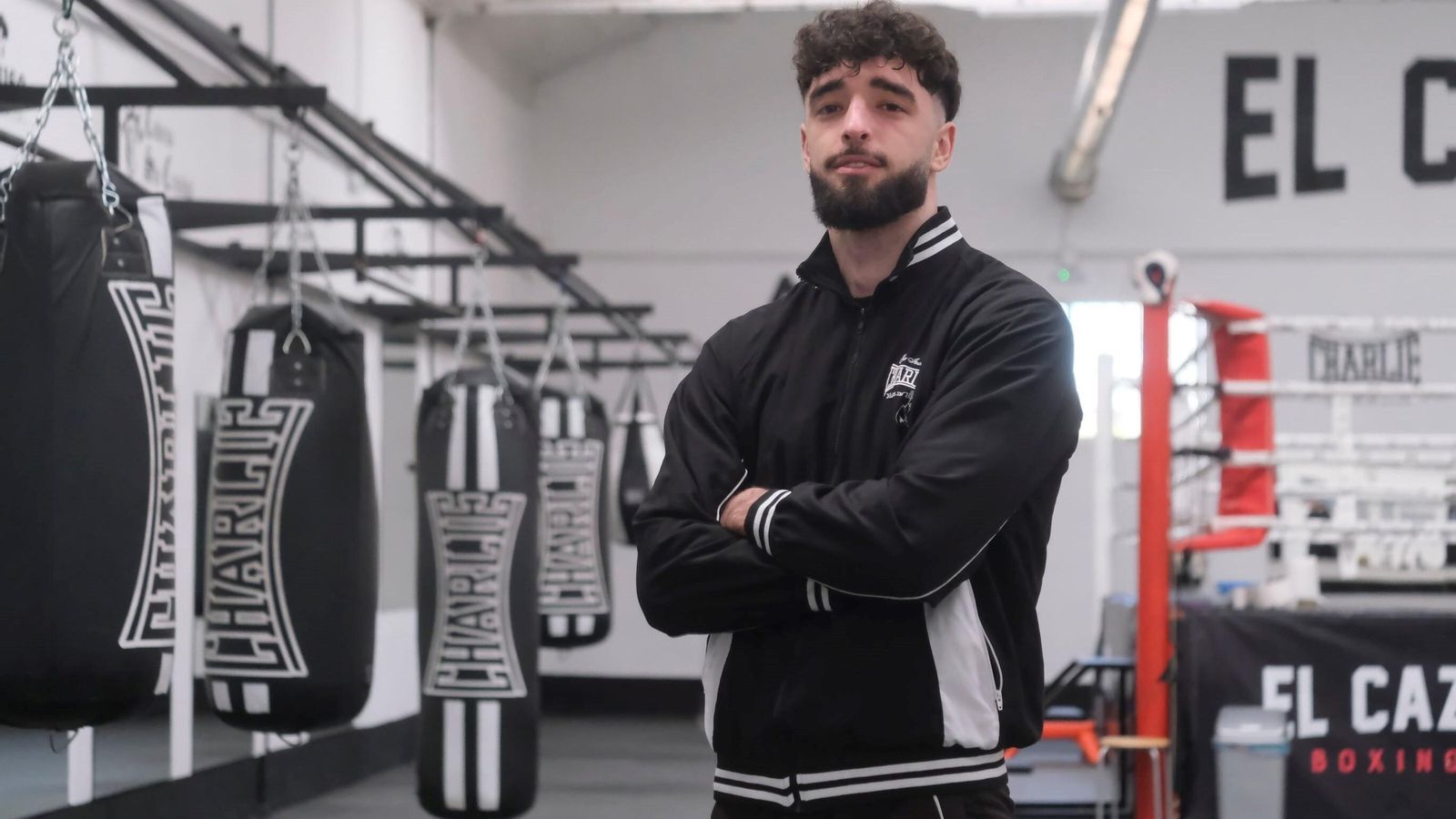 José Luis Navarro, en El Cazador Boxing Club, el gimnasio de su padre.