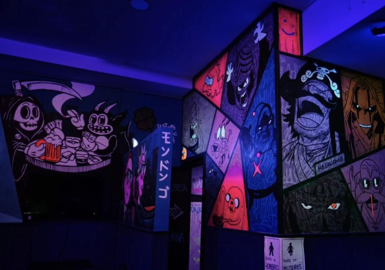 Fotografía del interior de Kame House