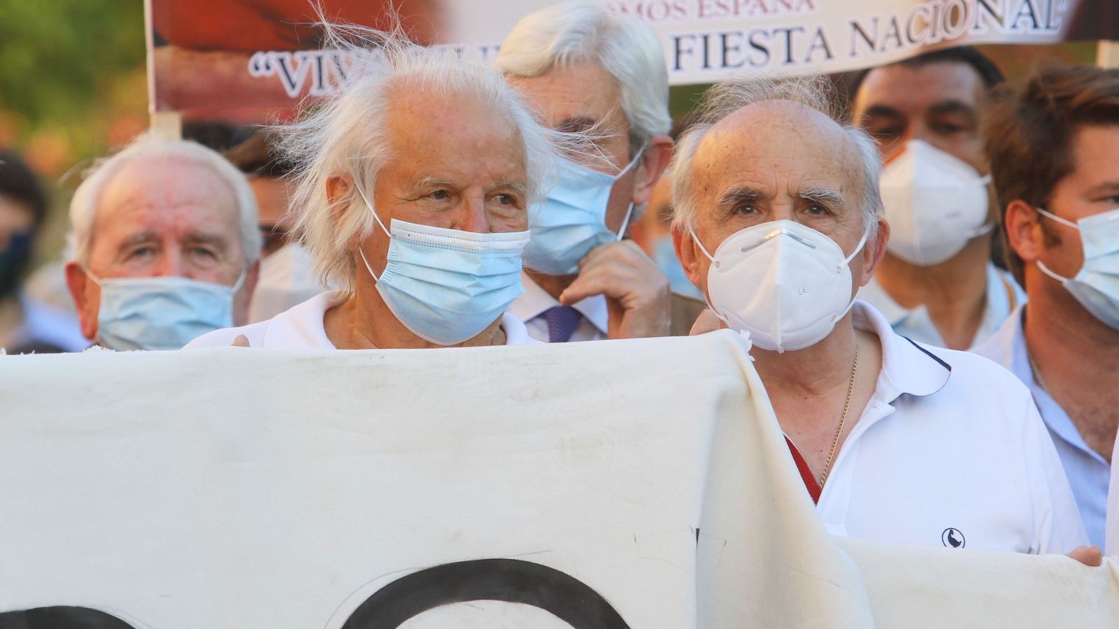 El Cordobés, en la cabeza de la manifestación.