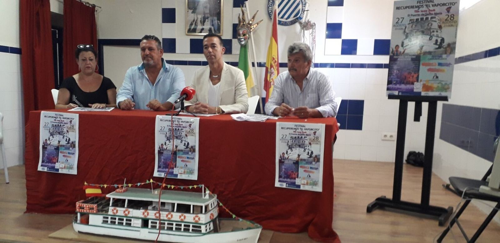 Una imagen de la presentación del festival para recuperar el Vapor Adriano III.