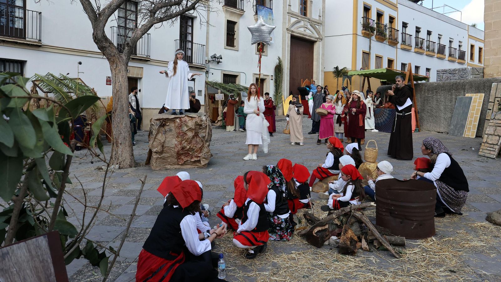 Imágenes del Belén Viviente de la plaza San Lucas en Jerez