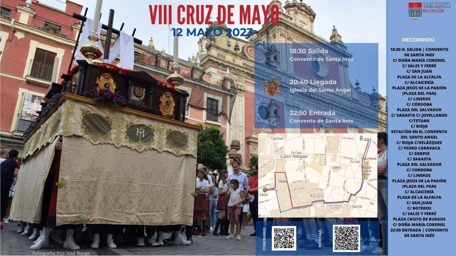 Recorrido de la procesión durante esta misma tarde