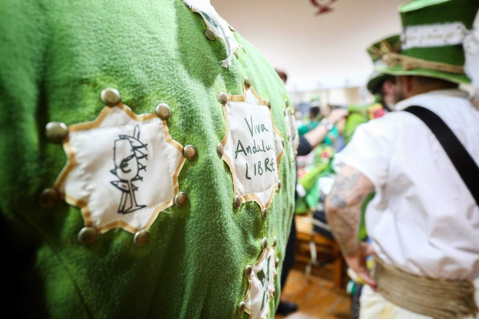 El ambiente en los camerinos del Falla