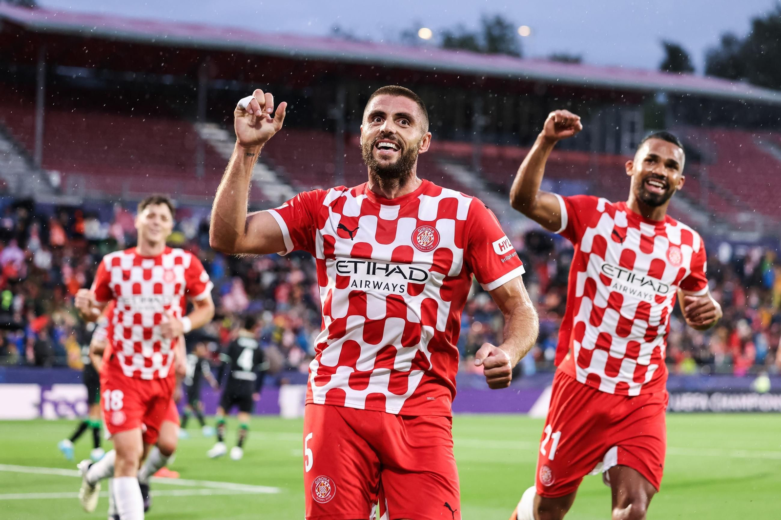 El Girona-Feyenoord de la Champions League, en fotos