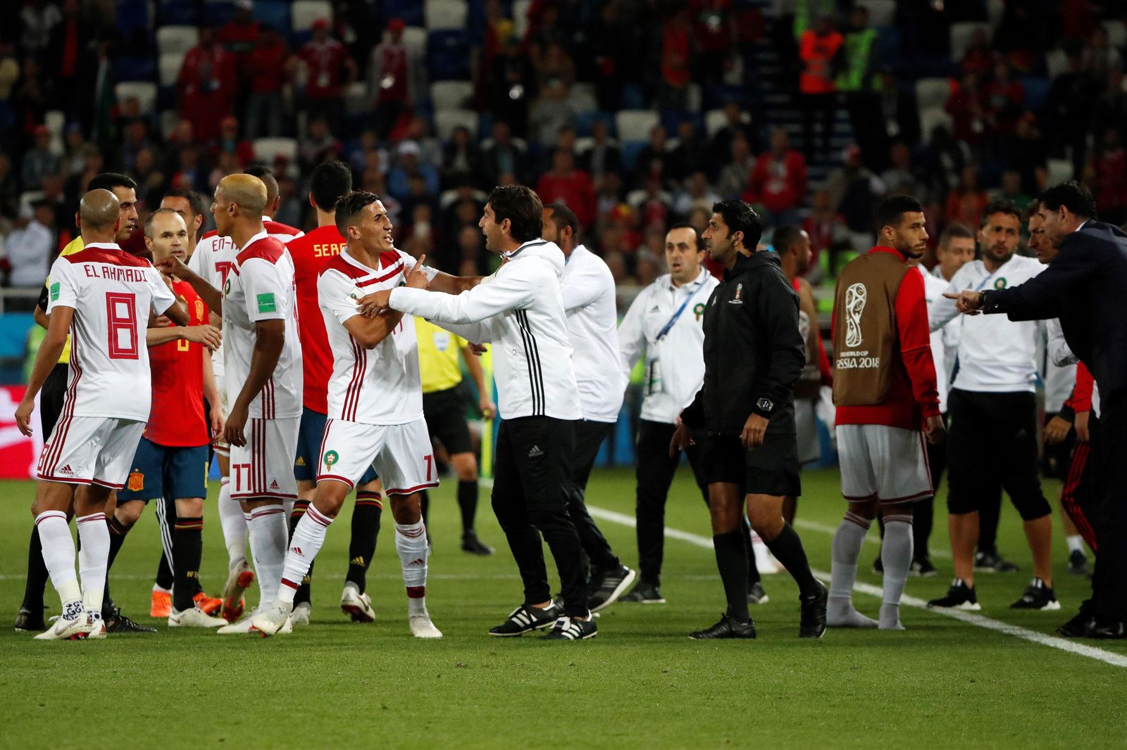 Las imágenes del España-Marruecos