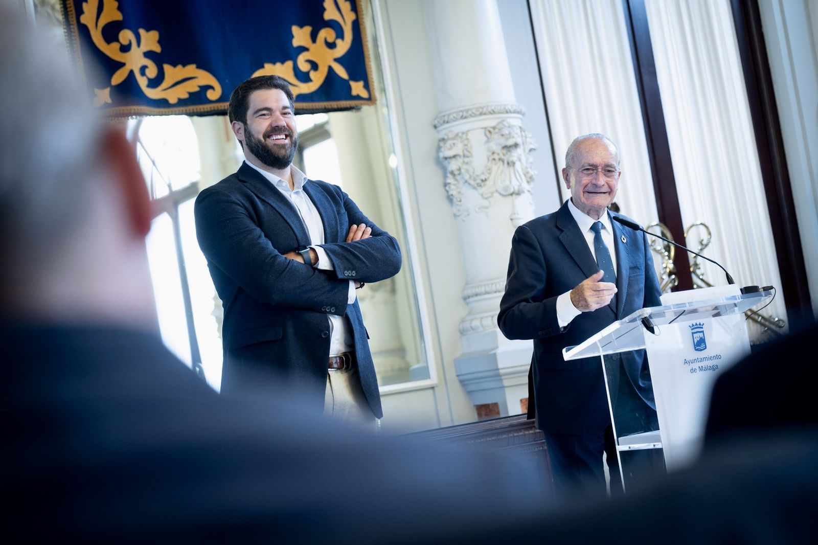 Recepción del Grupo Maratoniano 'Obradores' tras completar la World Marathon Majors