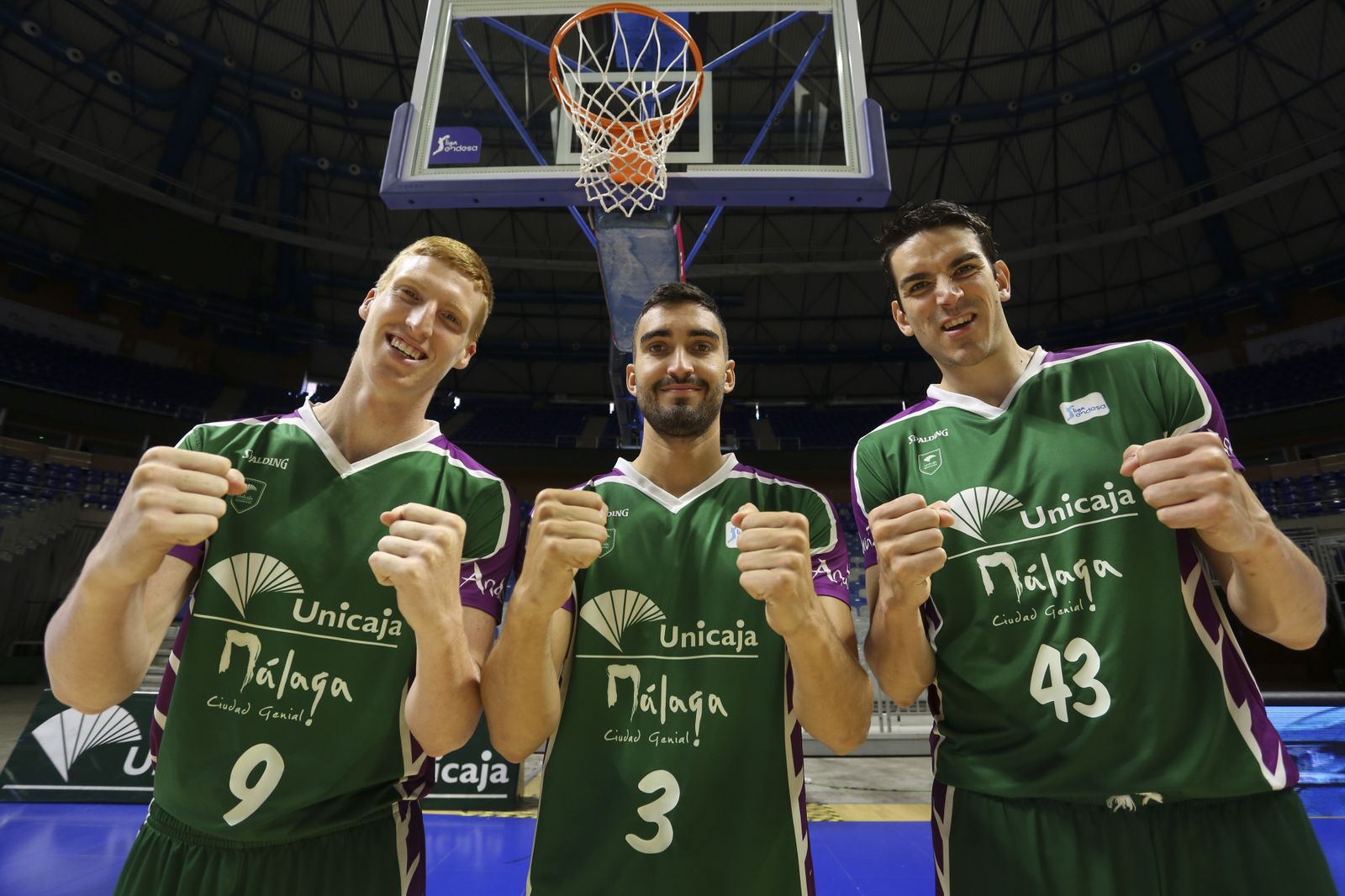 Alberto Díaz, Jaime Fernández y Carlos Suárez posando en el Media Day