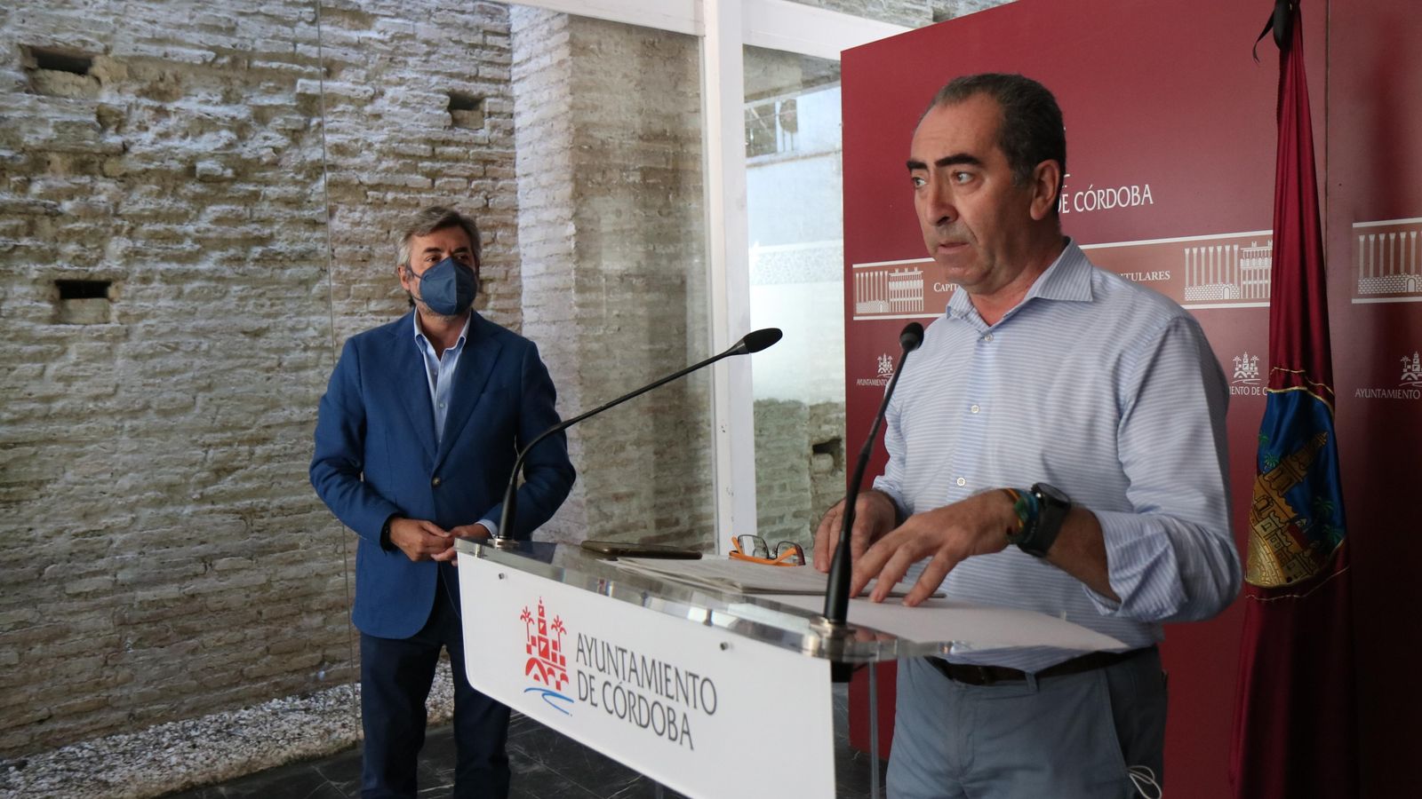 Torrico y Antonio Álvarez durante la rueda de prensa.