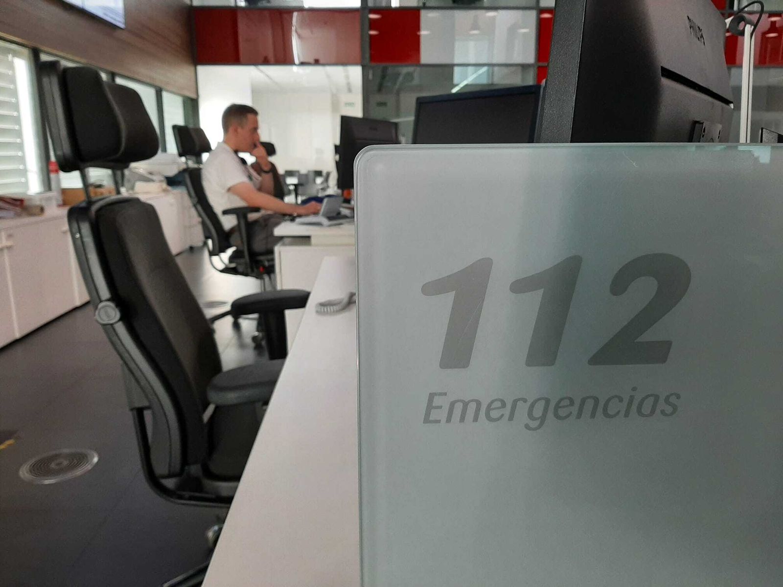 Trabajadores del Teléfono de Emergencias 112.