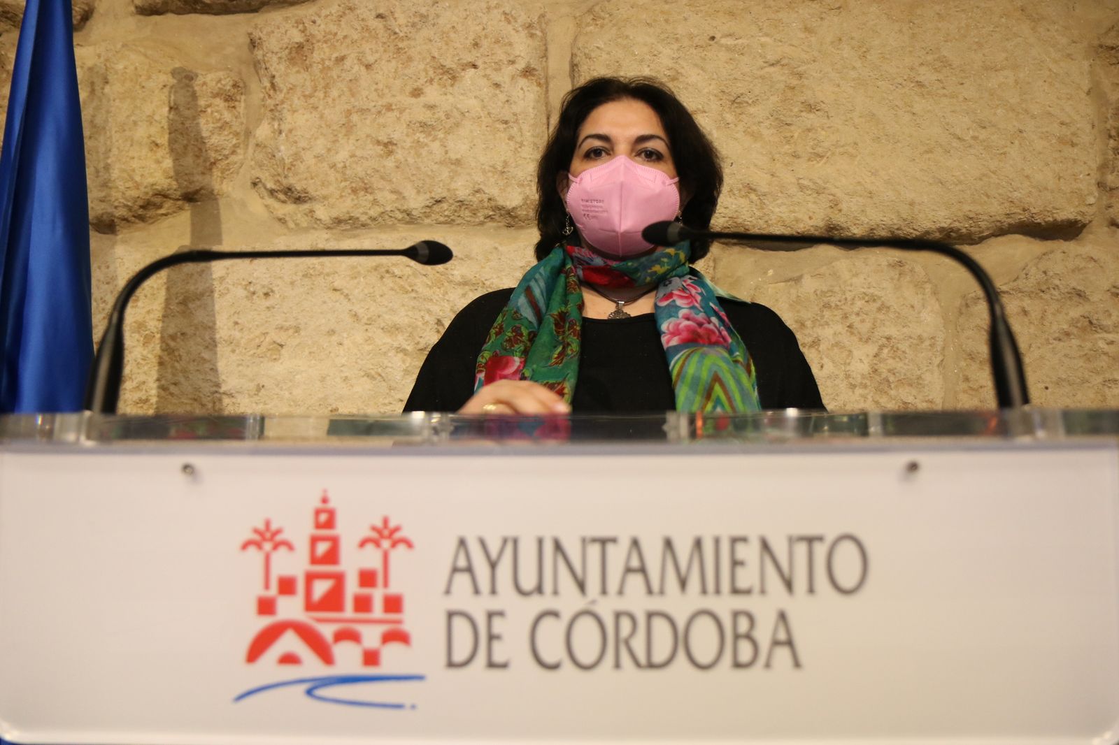 Eva Timoteo, durante la rueda de prensa.