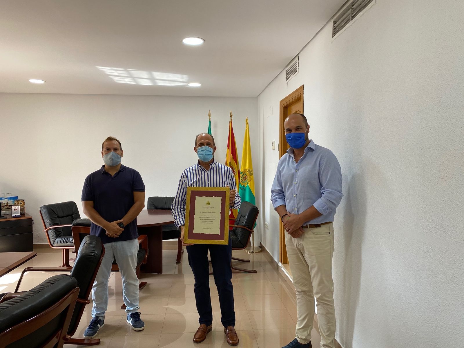 Daniel Pérez, Antonio Caballero y Miguel Alconchel.