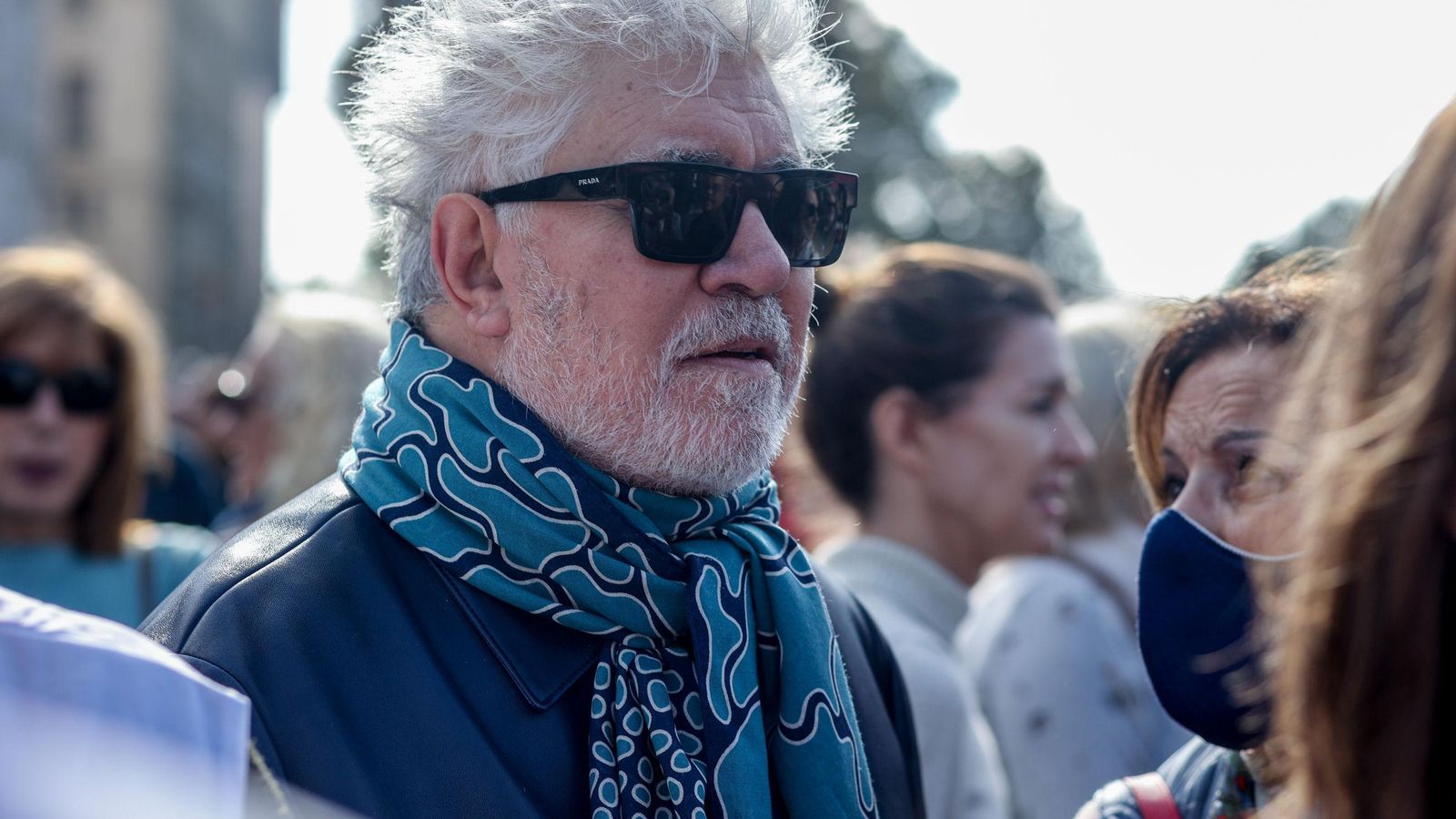 Pedro Almodóvar, rostro conocido que acudió a la manifestación