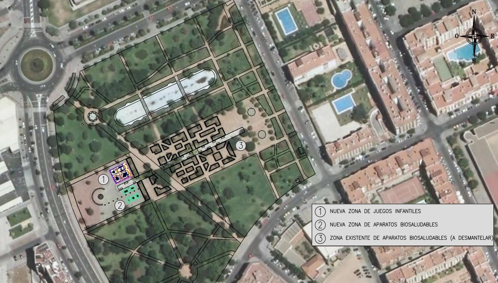 Mapa donde se ubicará el nuevo parque.