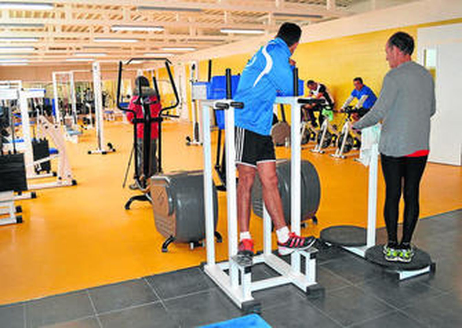 Imagen de las nuevas instalaciones del gimnasio municipal, ayer.