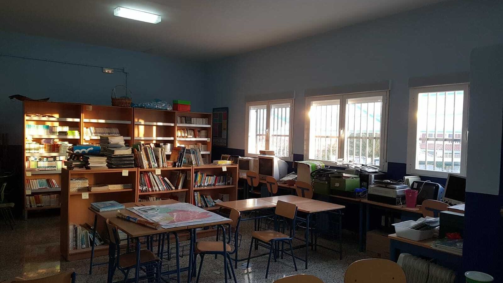 Aula del colegio Virgen de las Cruces de El Guijo.
