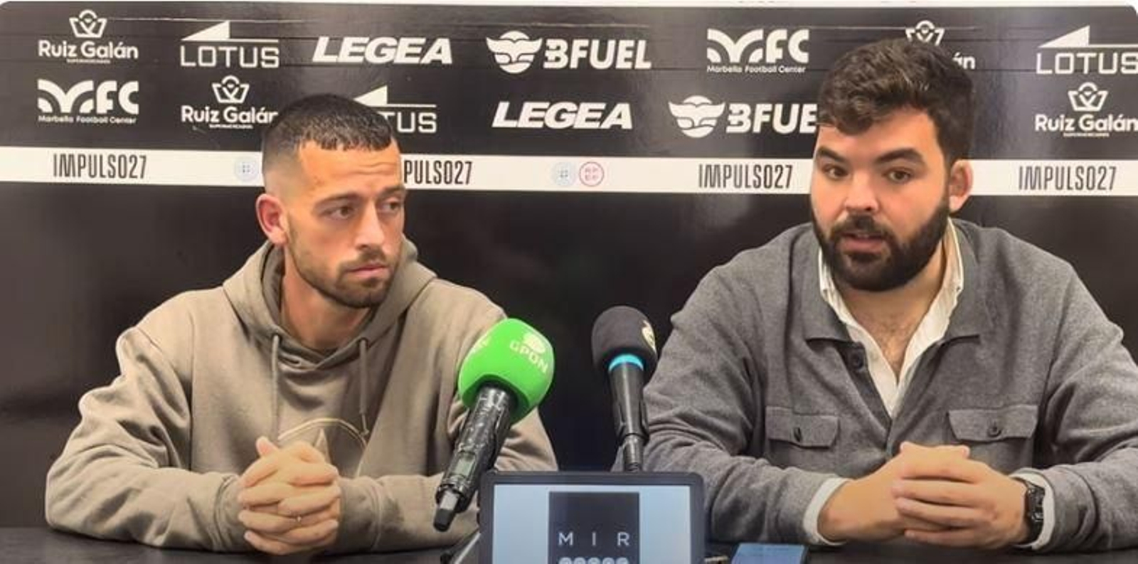 Alberto Achirica (d), junto a Antonio Romero