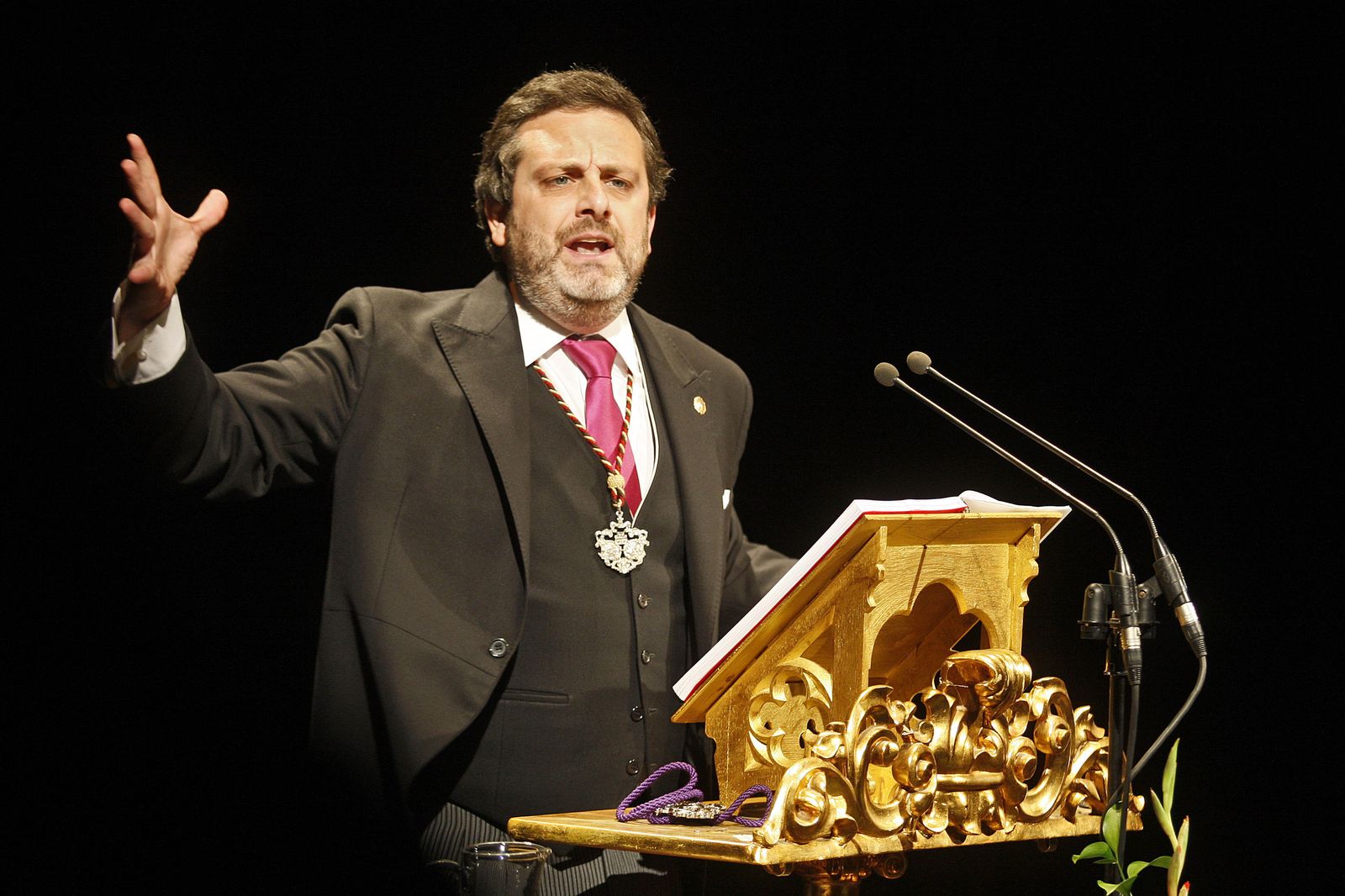 Jesús Devesa, durante el Pregón de Cádiz en el año 2016.