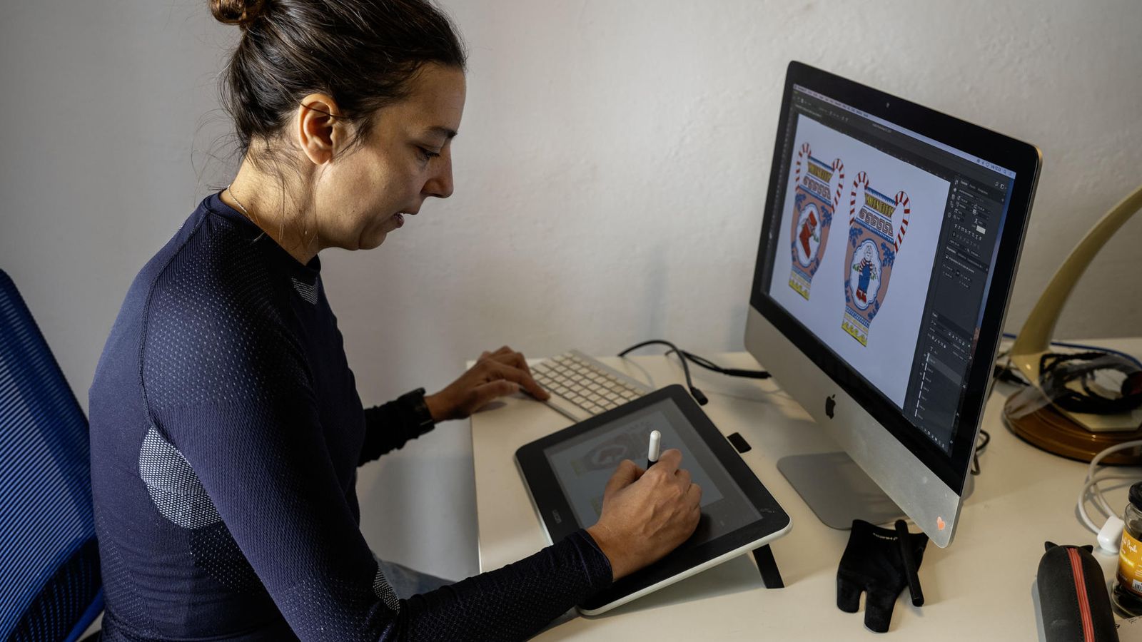 Diseño gráfico de las piezas.