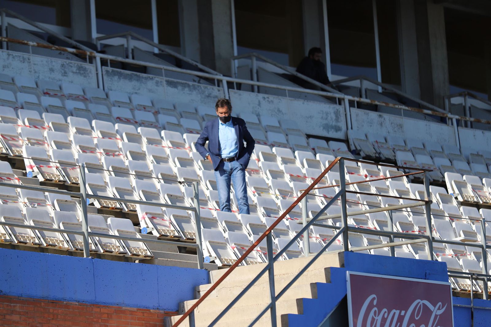 Las imágenes del Nuevo Colombino sin público por las restricciones del coronavirus