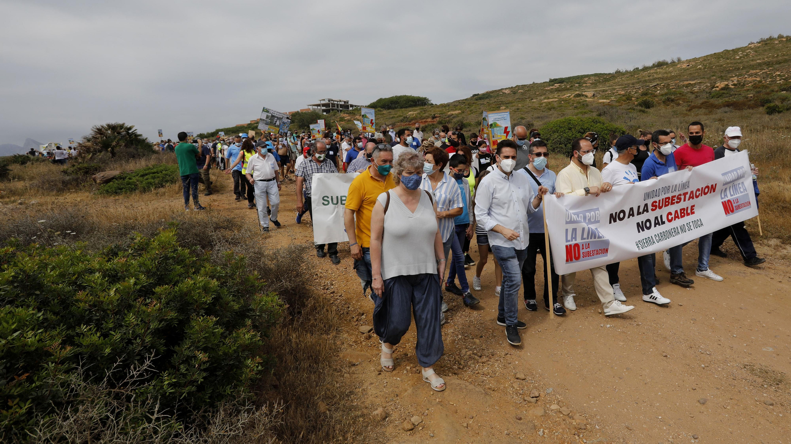 Las fotos de la manifestación contra la ubicación de la subestación eléctrica