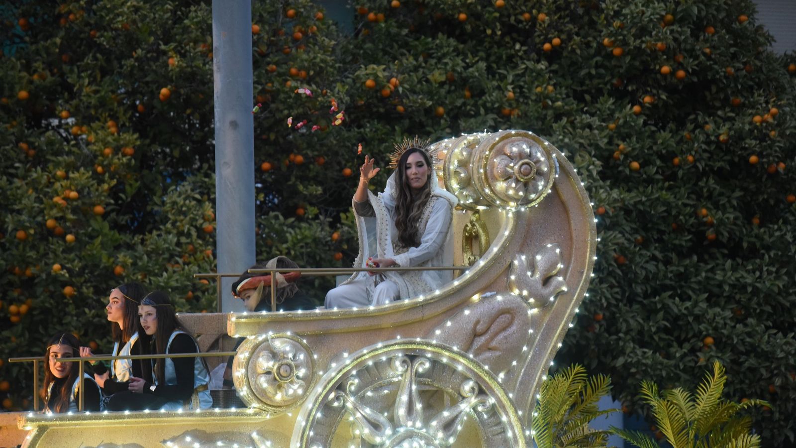 India Martínez en la carroza.