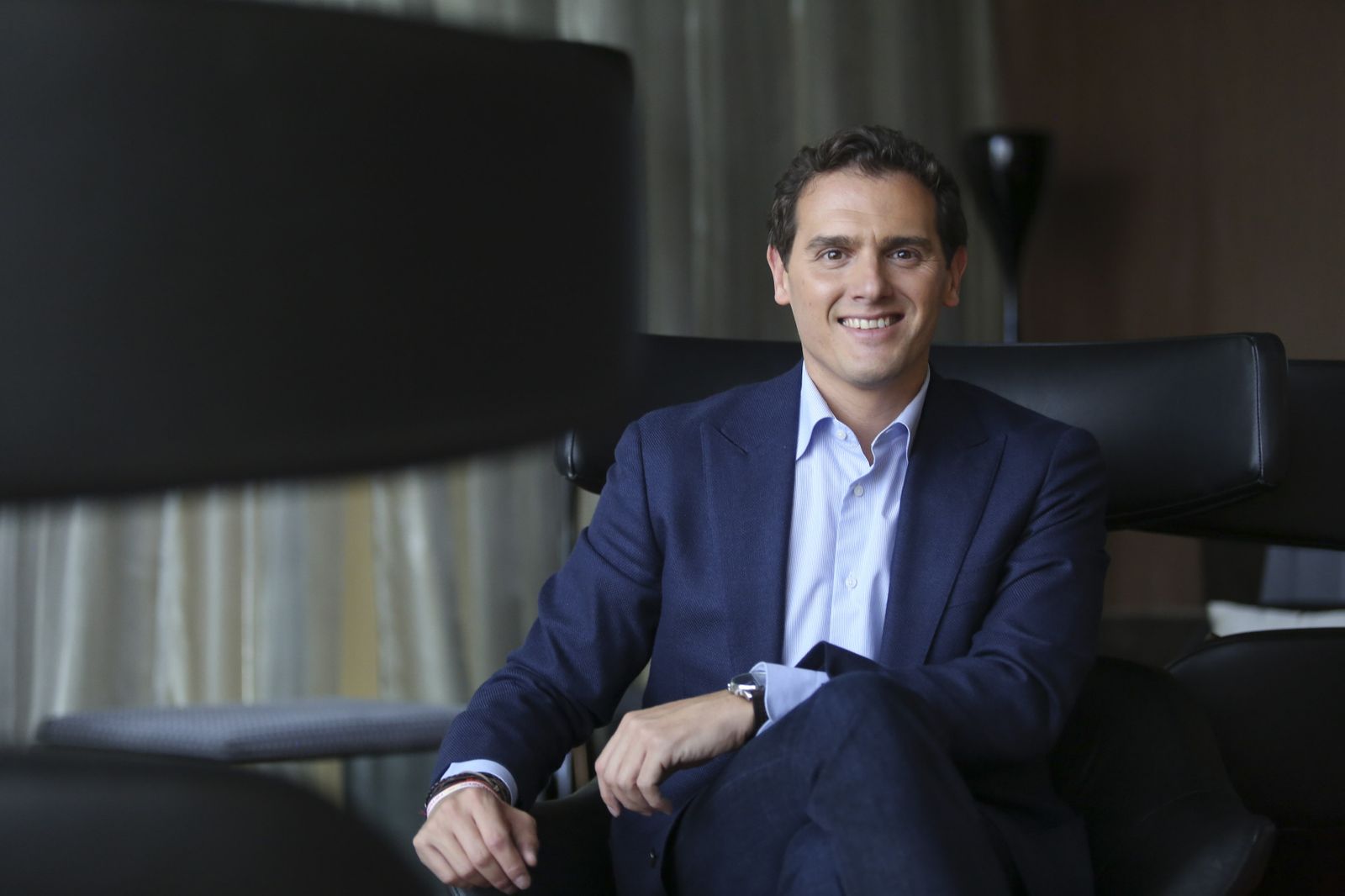 Albert Rivera, momentos antes de la entrevista, en Málaga.