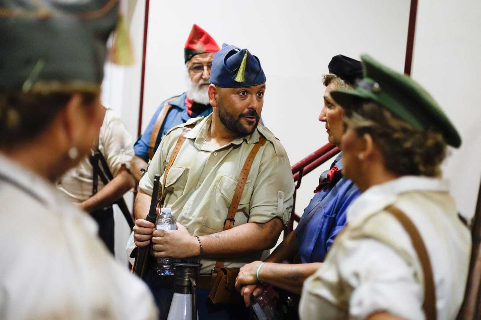 El ambiente en los camerinos del teatro.
