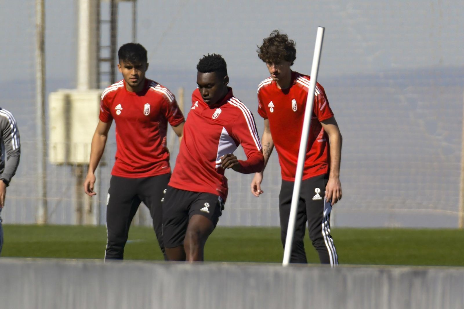 Samu Omorodion, durante el entreno de este miércoles.