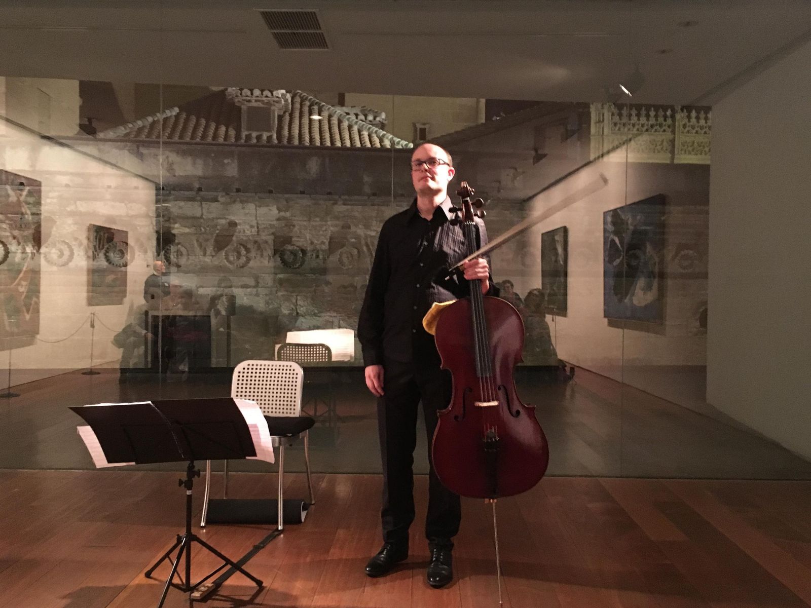 Un momento del recital de Arnaud Dupont.