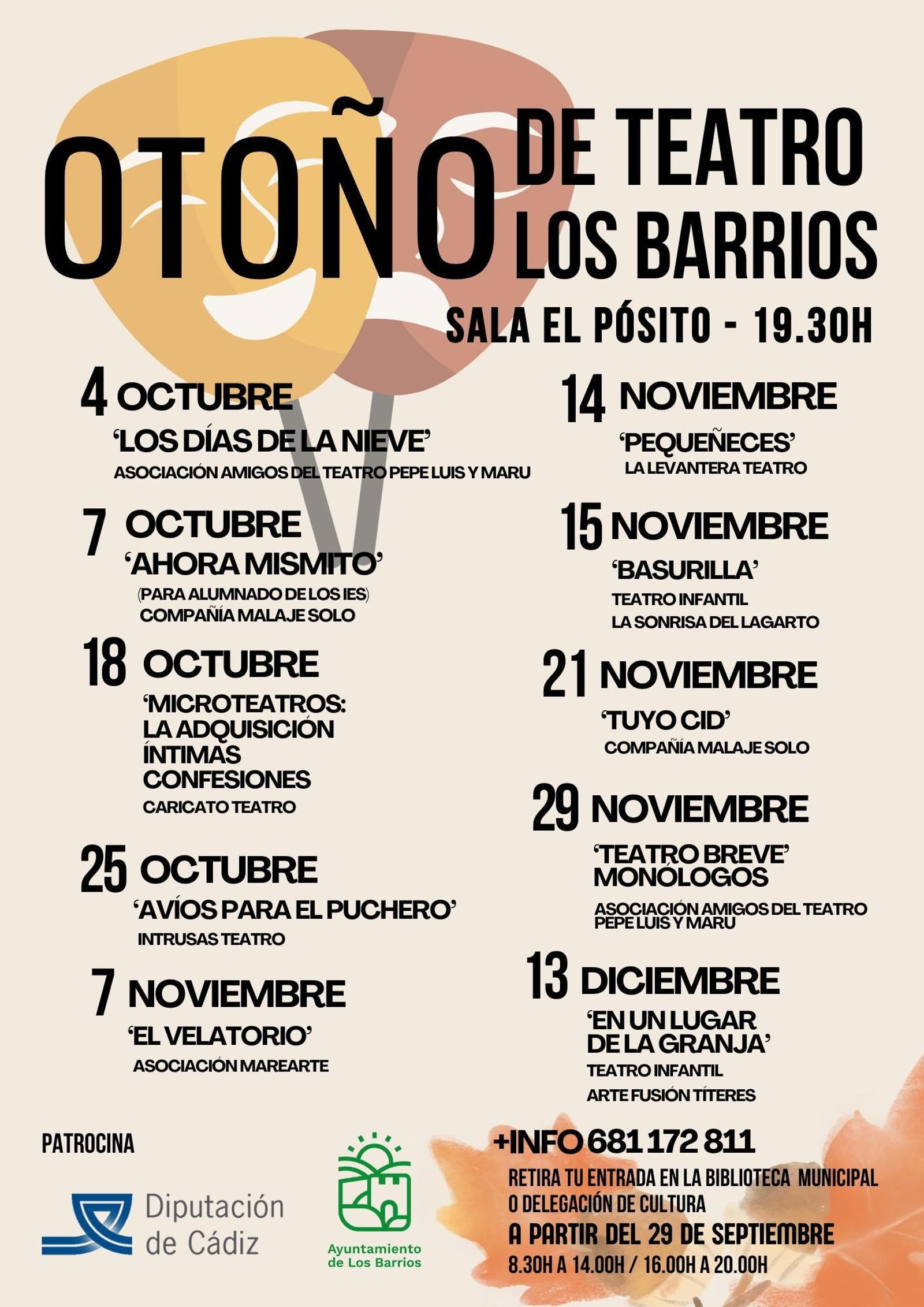 Programación de teatro.