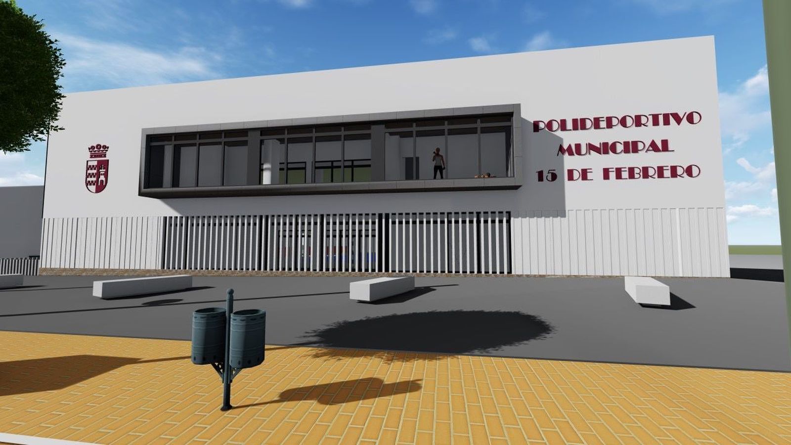 Recreación del pabellón tras su reforma.