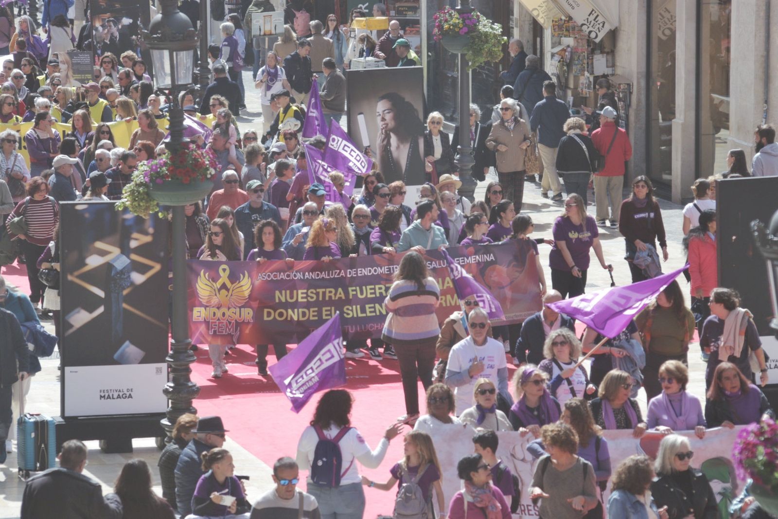 La manifestación del 8M en Málaga, en fotos