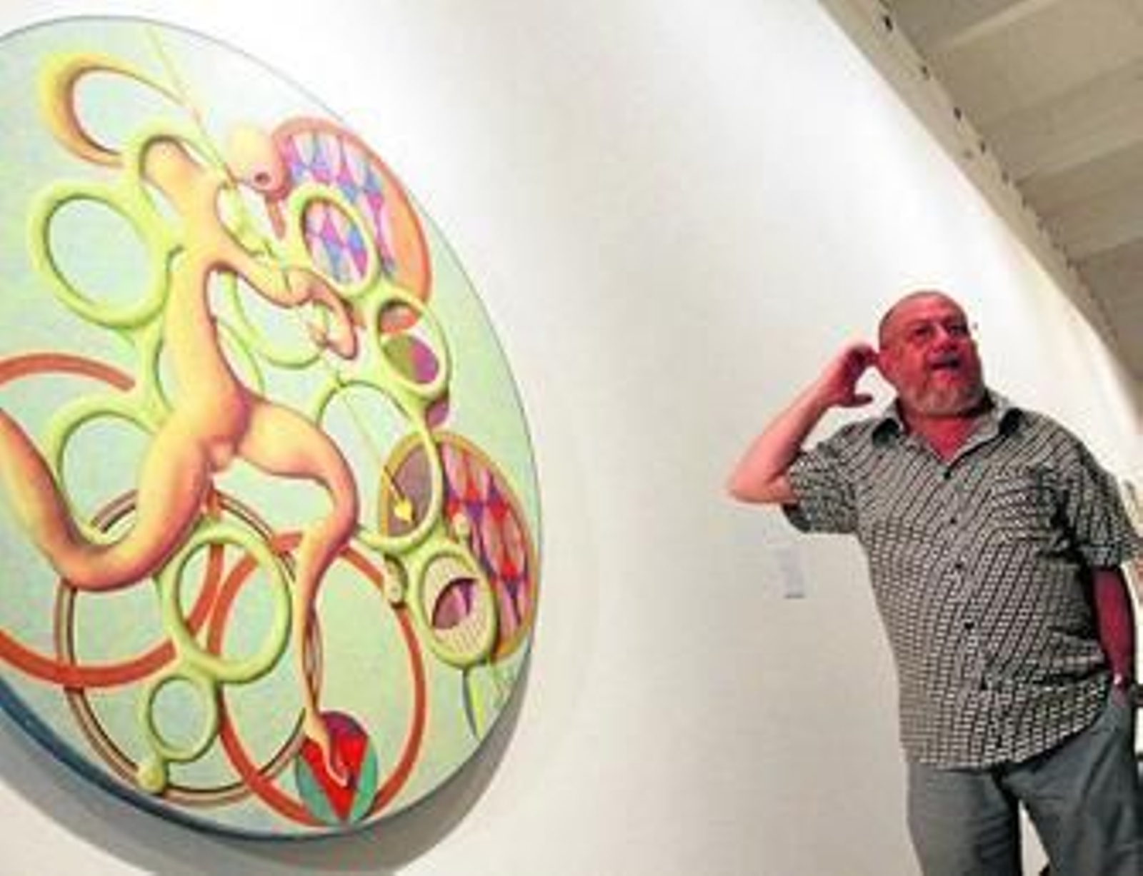 Imagen de archivo del artista tarifeño Guillermo Pérez Villalta en el CAC de Málaga.