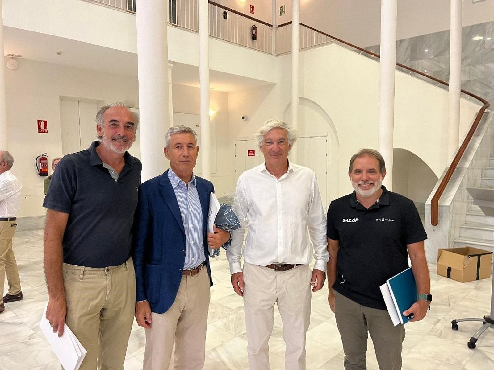 José Félix Nieto, Juan Manuel Pérez Dorao, Miguel Ramos y Agustín Paloma, de la Asociación de Amigos ‘Cadiz con Elcano’.