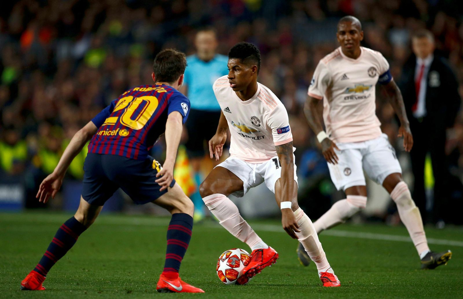 El Barcelona- Manchester United, en imágenes