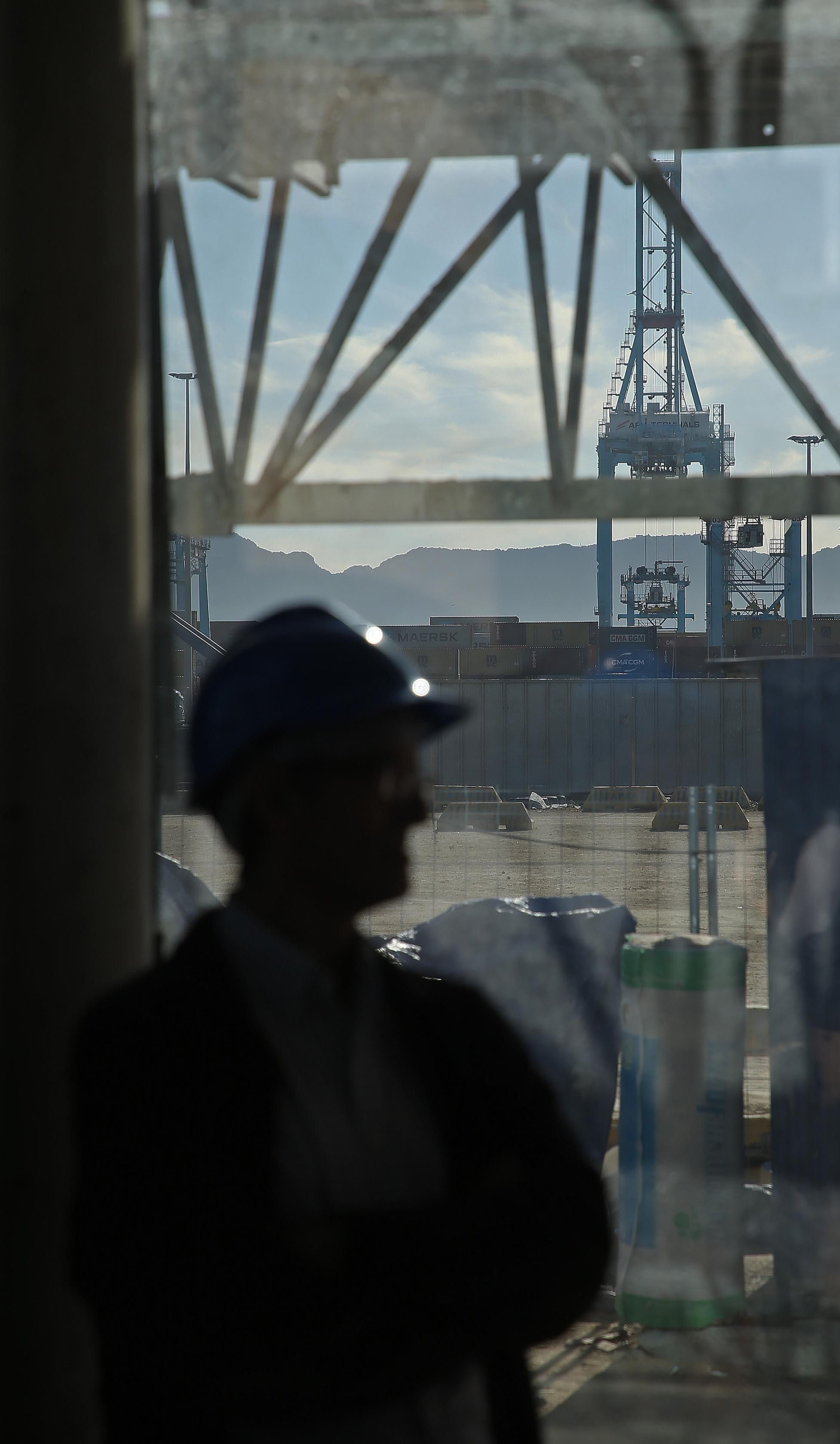 Fotos de la visita a las obras del Centro de Innovación de la UCA del Lago Marítimo en Algeciras