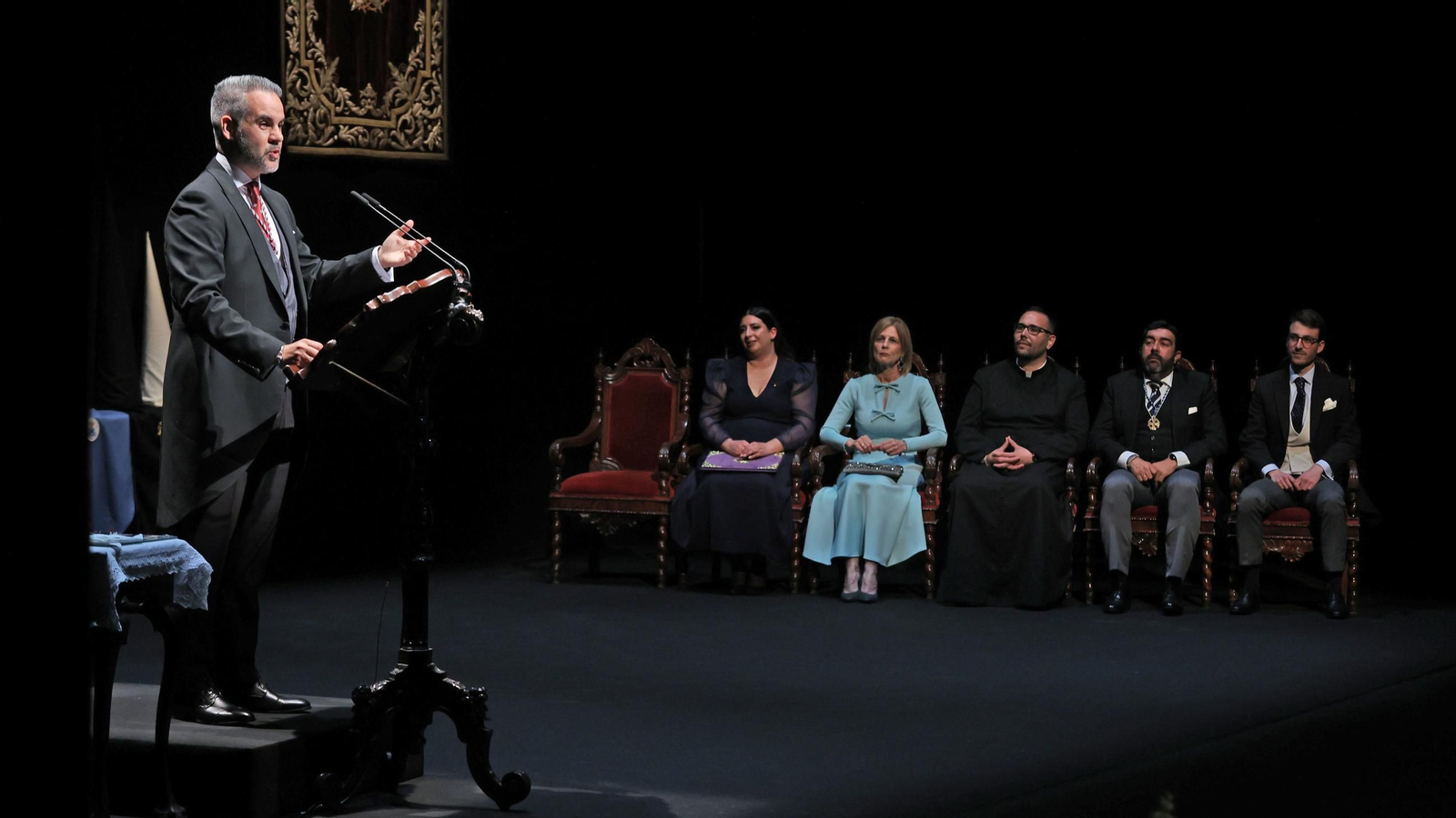 Imágenes de David Puerto en su pregón de Semana Santa 2025 en Jerez