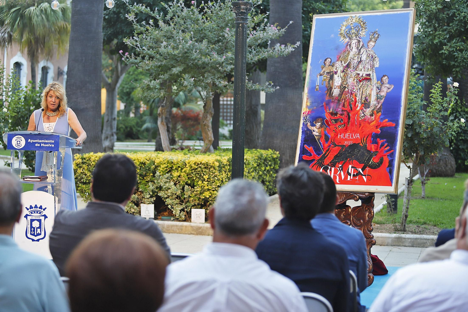 Imágenes de la presentación del cartel de la hermandad de la Virgen del Carmen de 2023