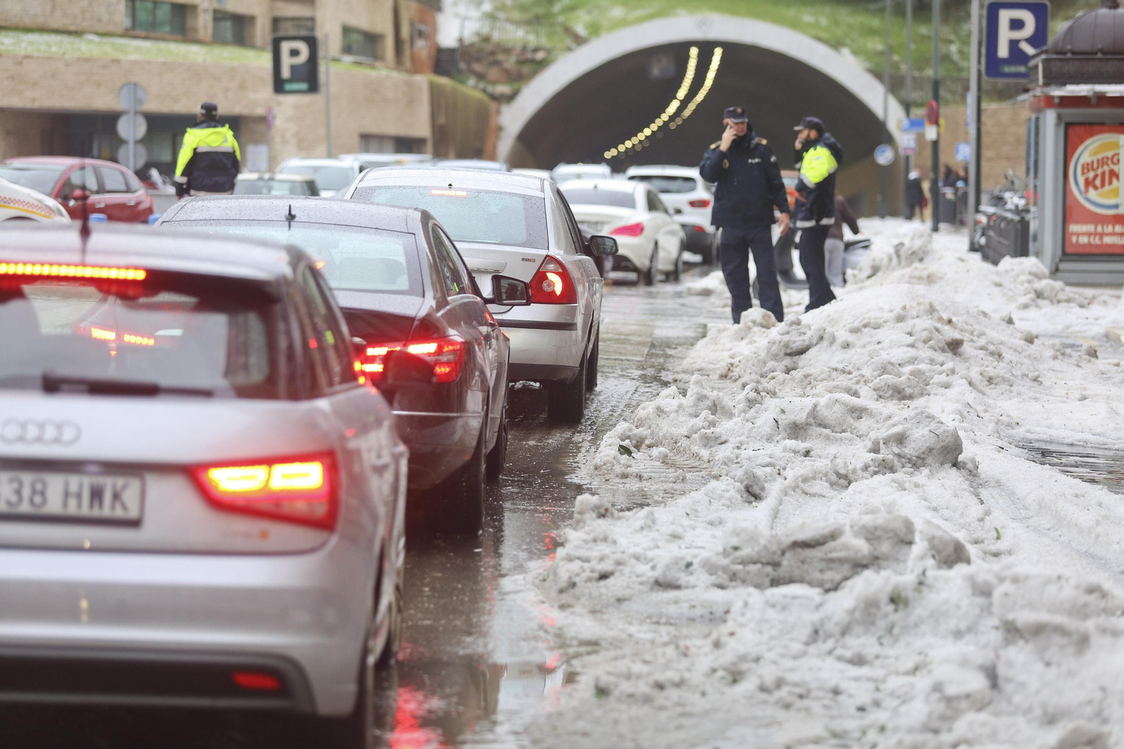 Fotos de la fuerte granizada registrada en Málaga