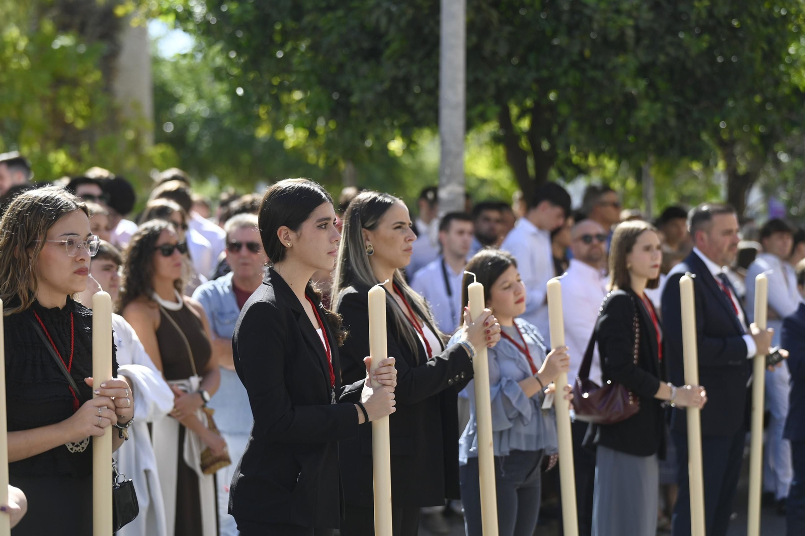 La cofradía de la Oración en el Huerto de Cabra, en el Vía Crucis Magno de Córdoba