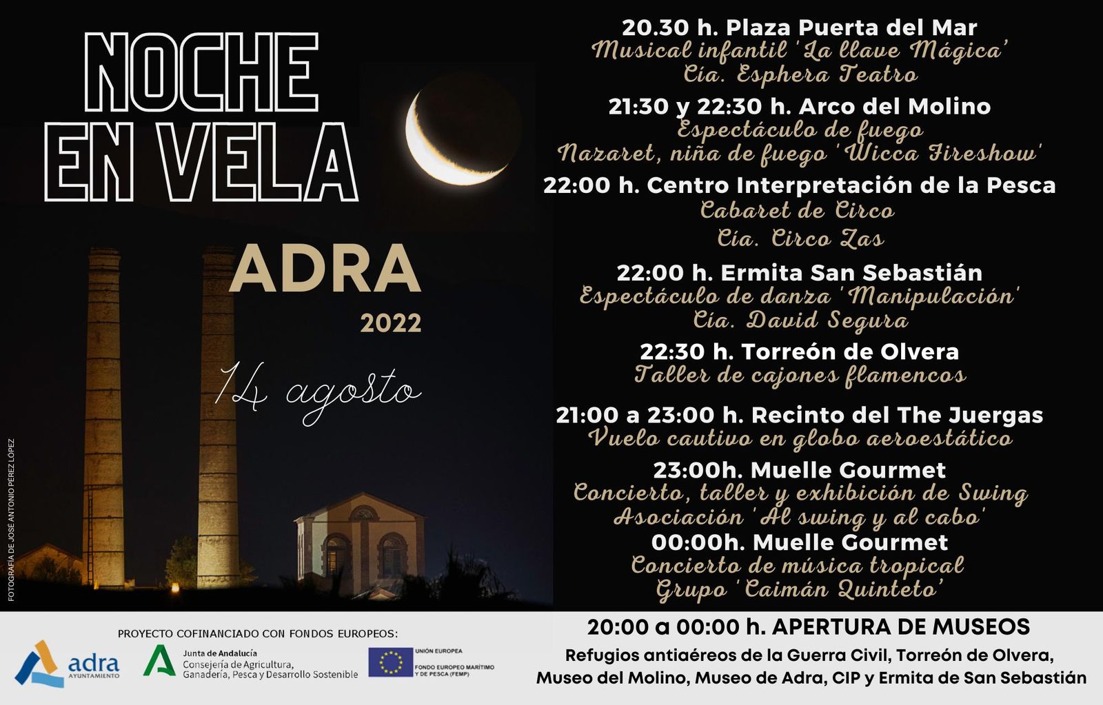 Adra pasará una ‘Noche en Vela’ con actividades para todos los públicos